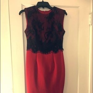 Little Red Dress with Black Lace